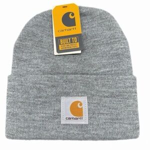 Carhartt Knit Cuffed Beanie Heather Gray One Size NWT Warm Winter Hat